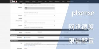 pfsense 网络速度限制配置