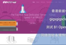 香港 gigsgigscloud B1 OpenVZ 性能测试