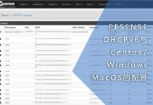 pfsense DHCPv6与Linux、windows、macos的配置